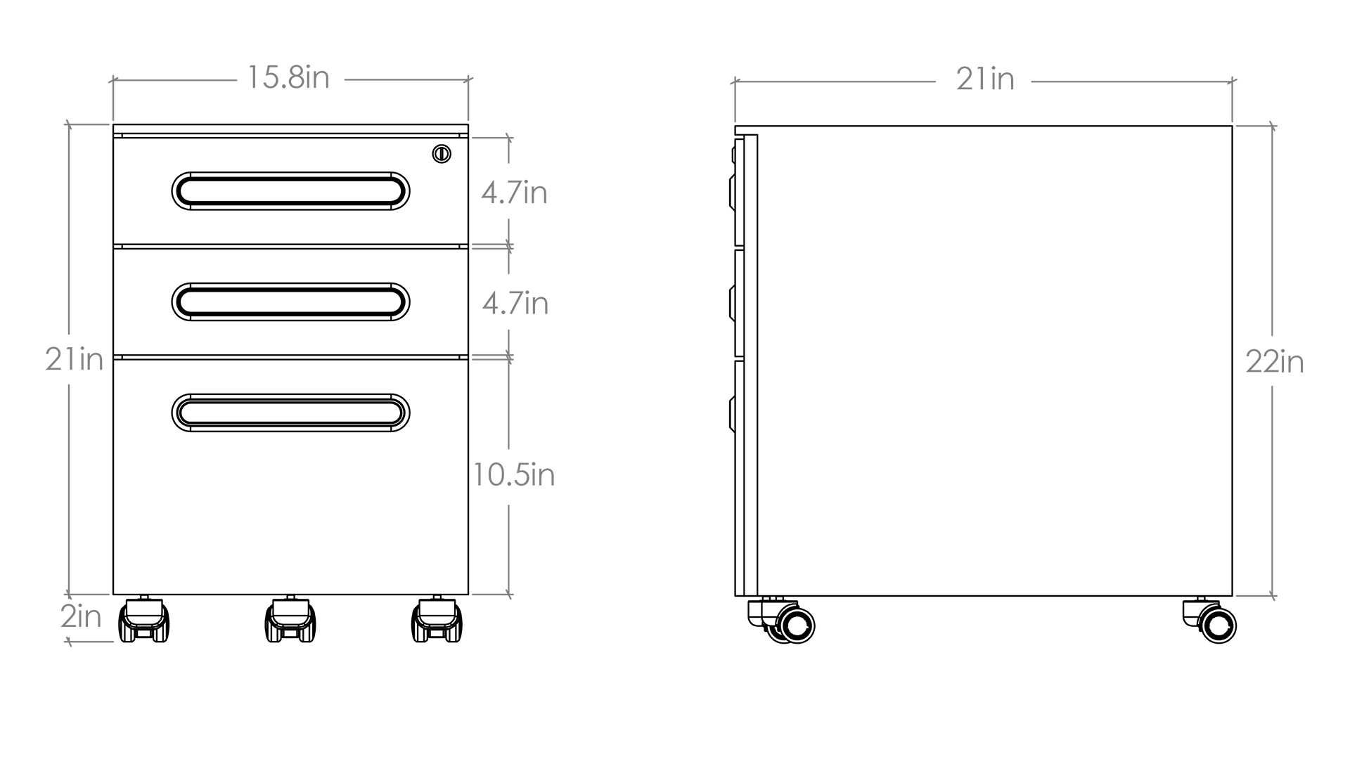 Filing Cabinet Dimensions | Standingdesktopper.com