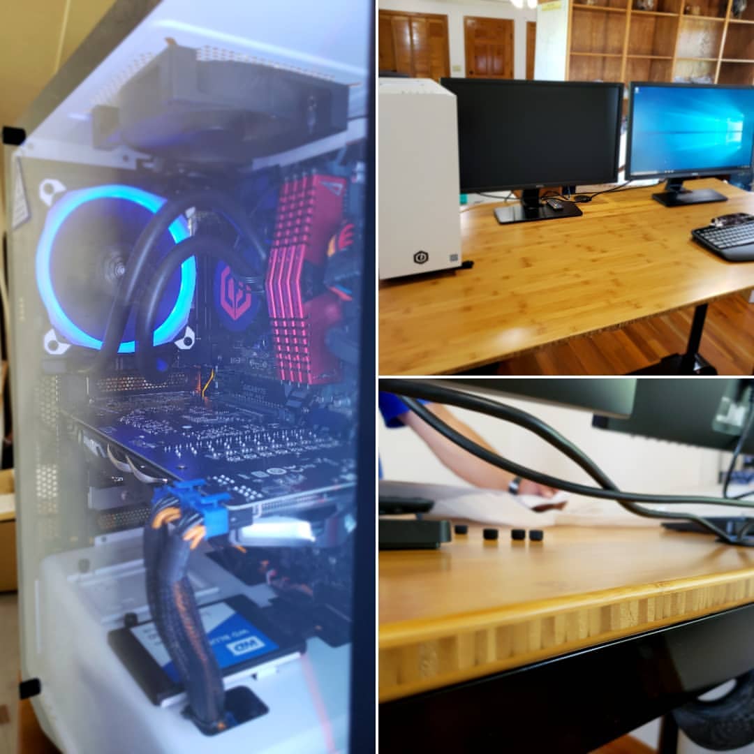 bamboo standing desk