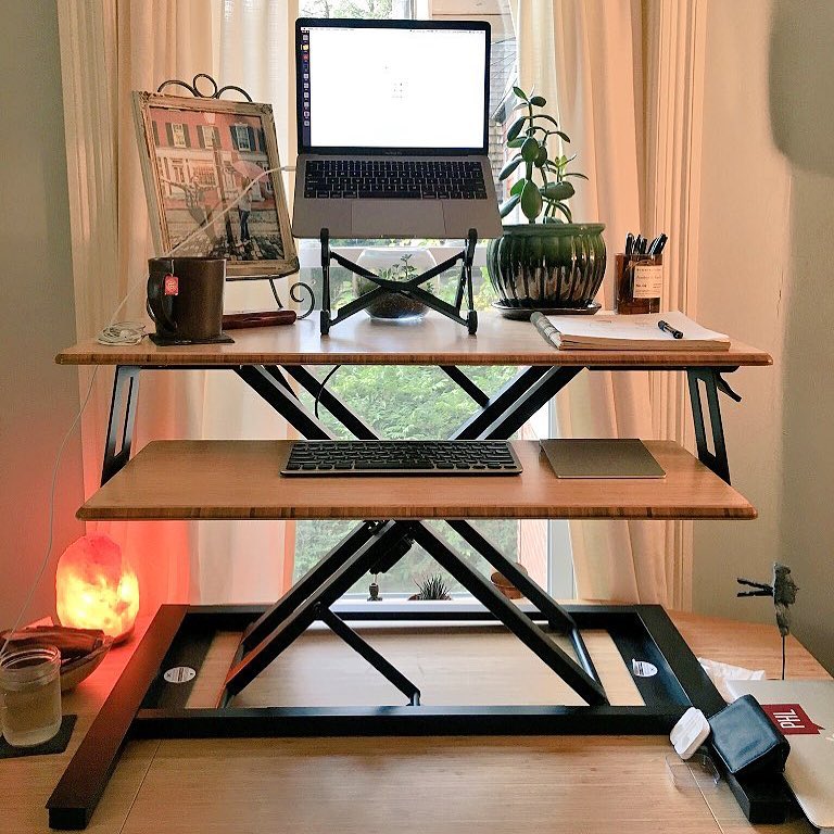 Stand Up Desk Ideas For Work Space, Home Office With Standing Desk Ideas