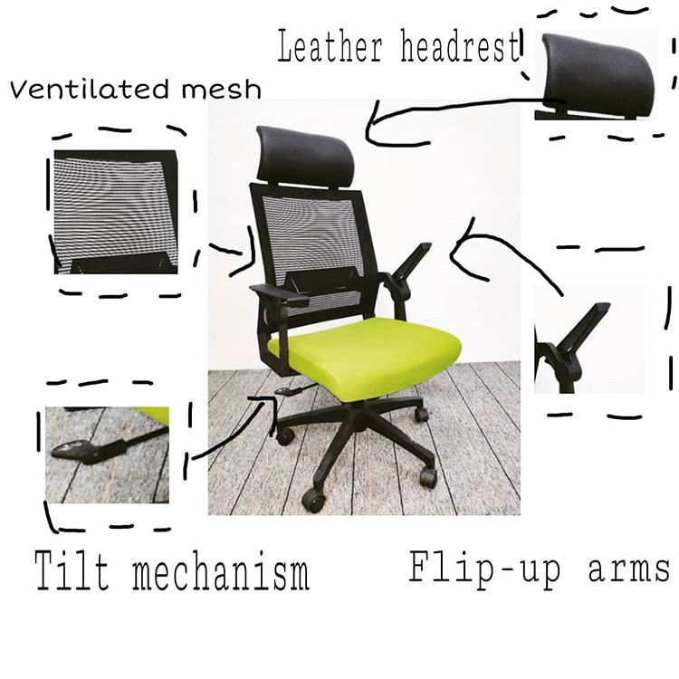  Tilt Controls with office ergonomic chair footrest