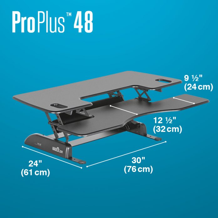 VariDesk Pro Plus 48 Taking breaks to stand Review by