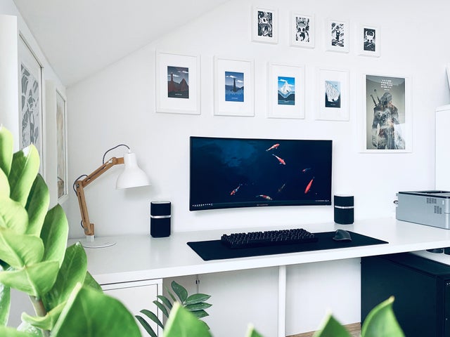 gaming desk set up 2024by standingdesktopper