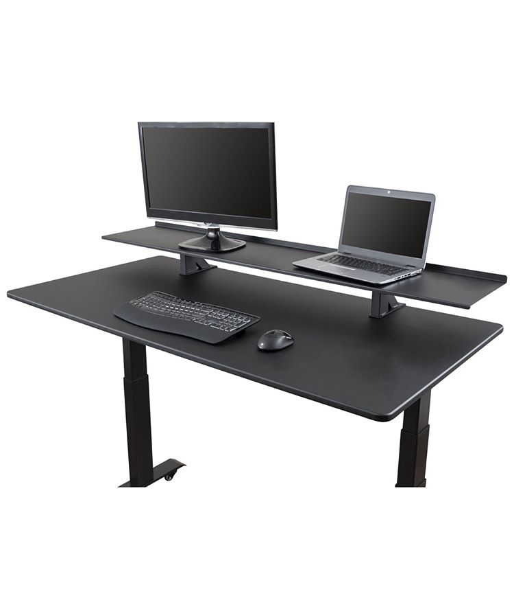 Crank Adjustable Sit to Stand Two-Tier Desk with Steel Frame review by standingdesktopper