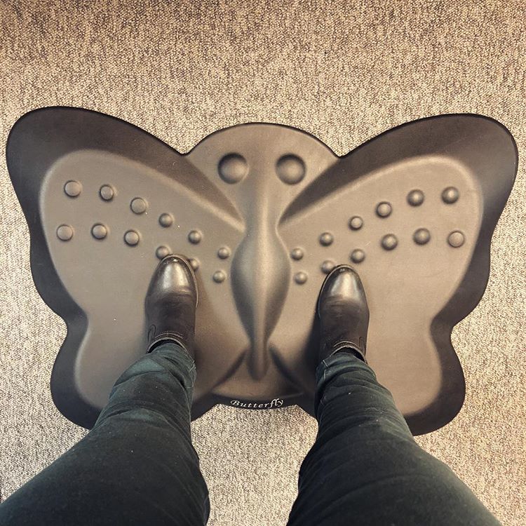 Butterfly standing desk mat