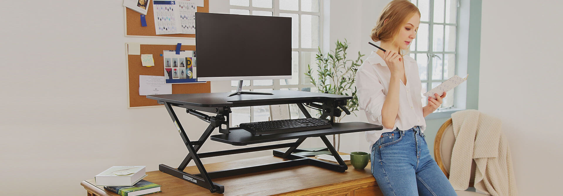 Flexispot m2b deals standing desk converter