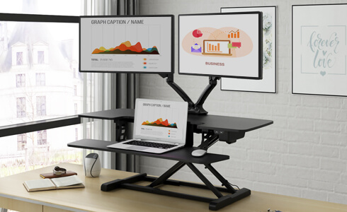 Flexispot standing desk converter review: M2b vs M3b height