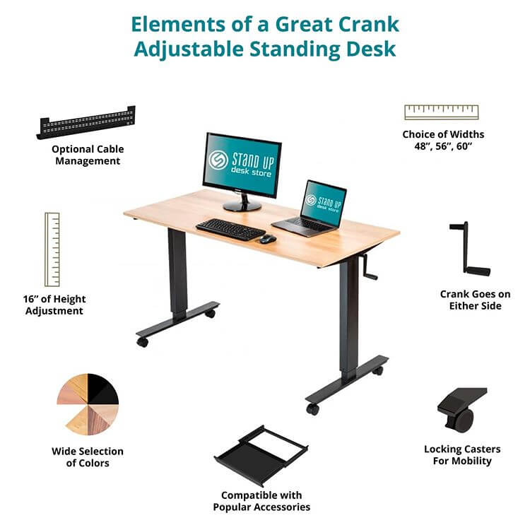 Crank standing desk of standupdeskstore