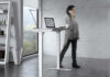 BDI Centro Lift Standing Desk - glass version