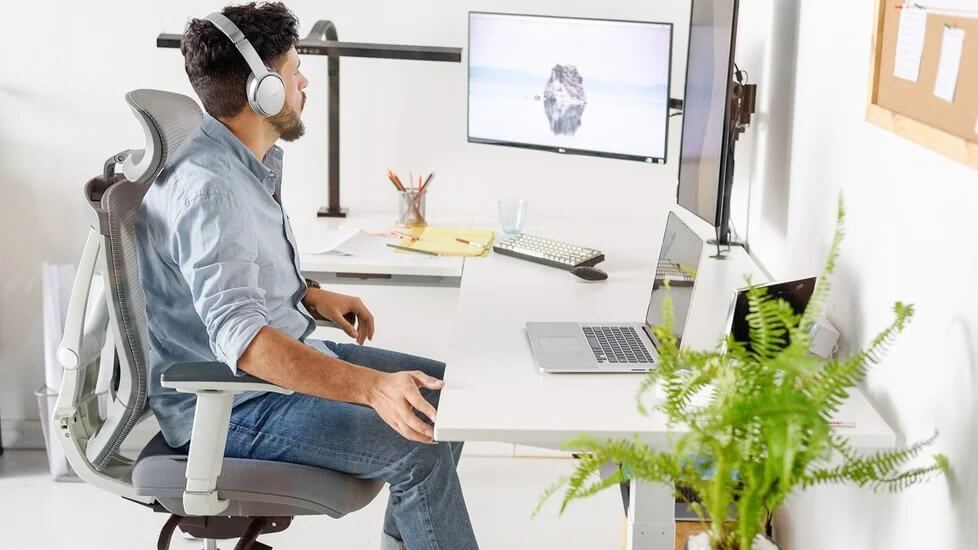 l shape standing desk