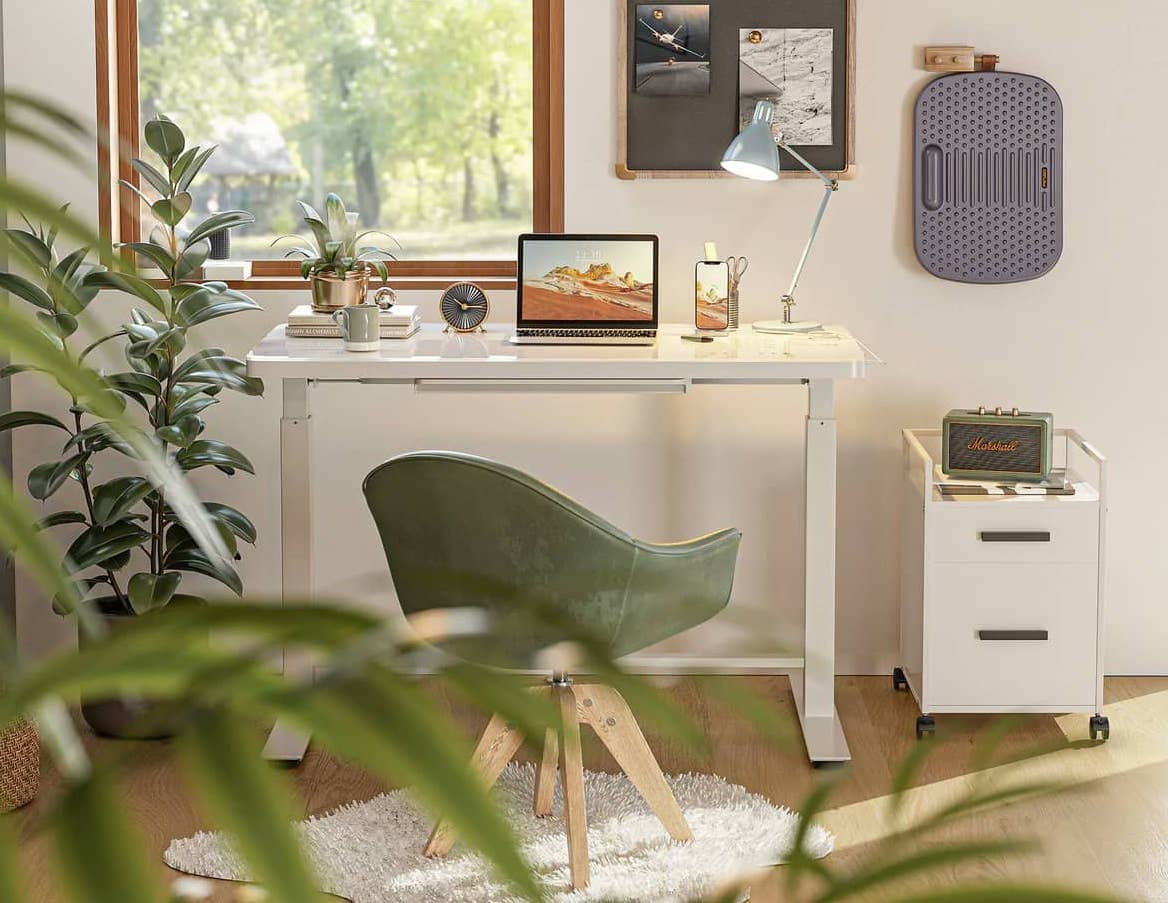 Fezibo Glass Top Standing Desk