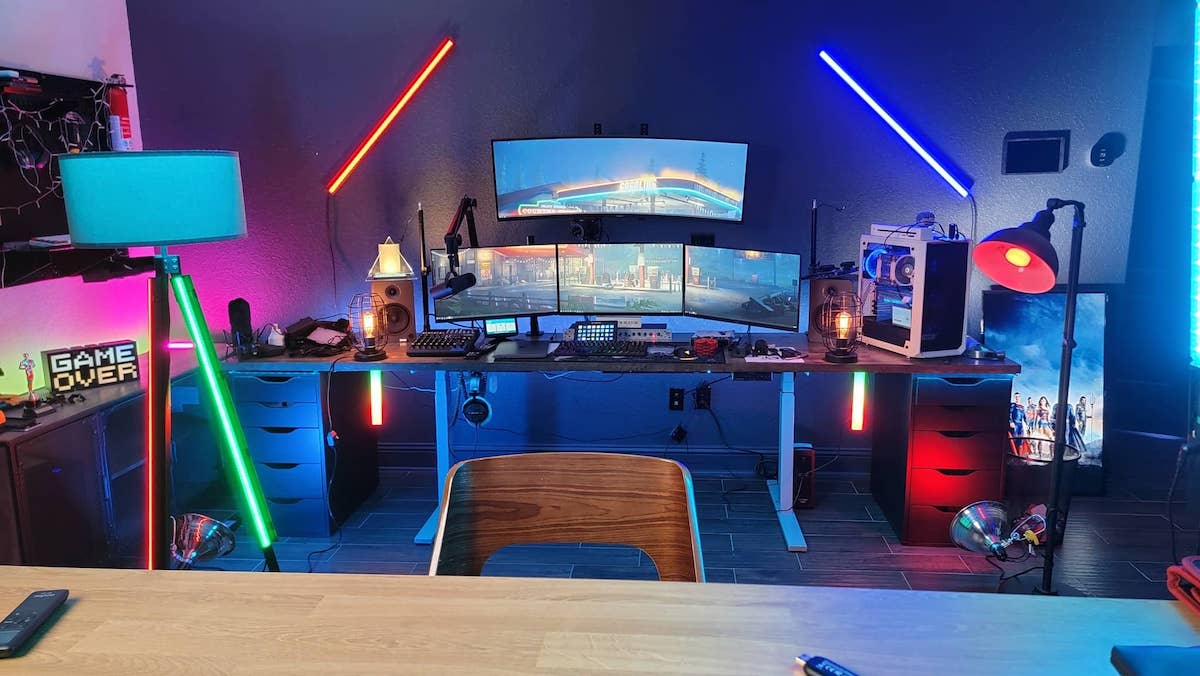 gaming bureau setup idee 2