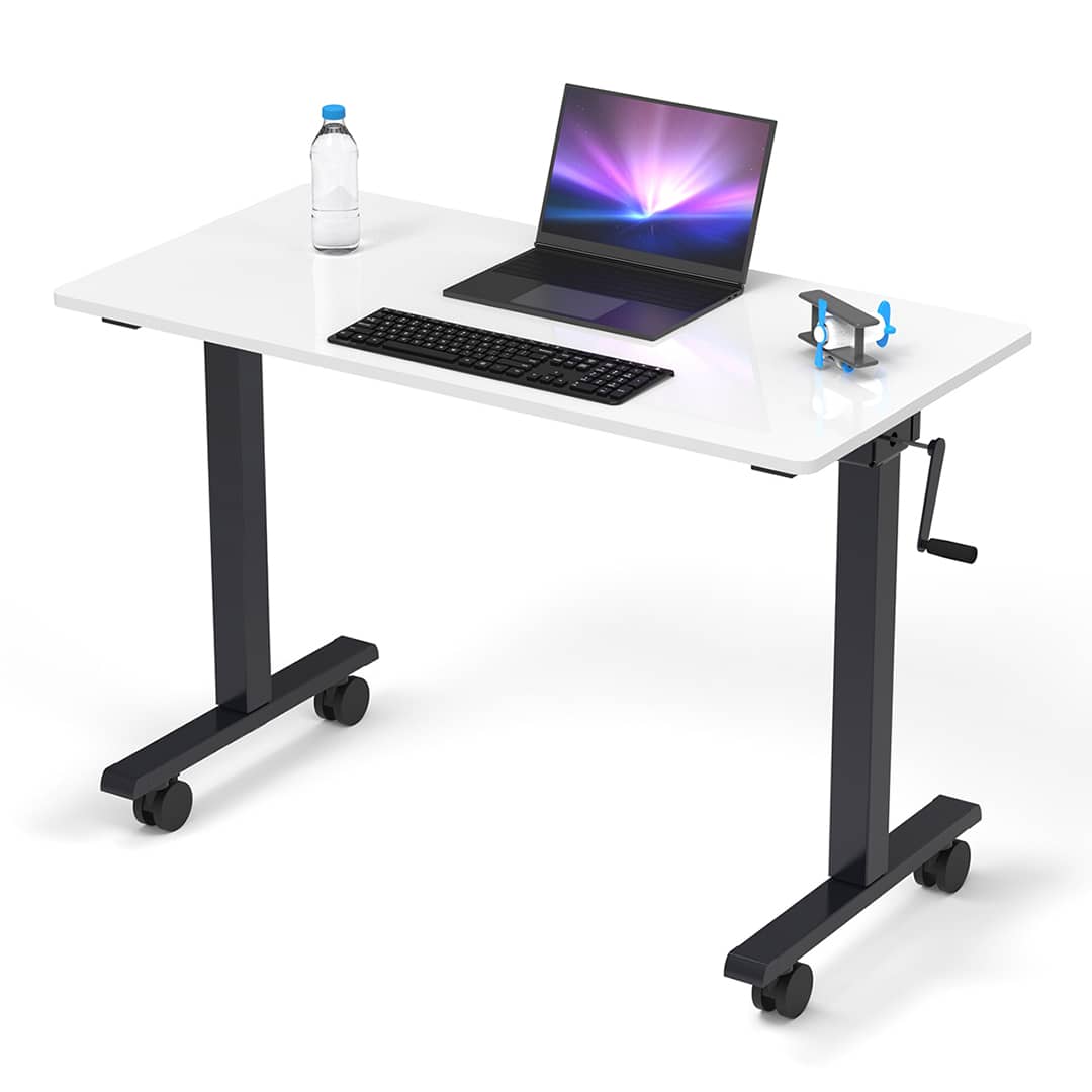 Hand crank shop standing desk