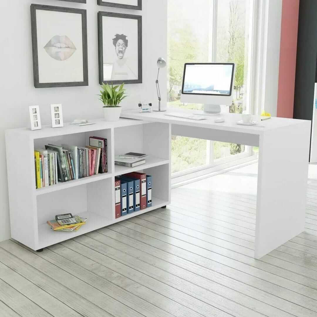 Adjustable L-shaped Corner Desk