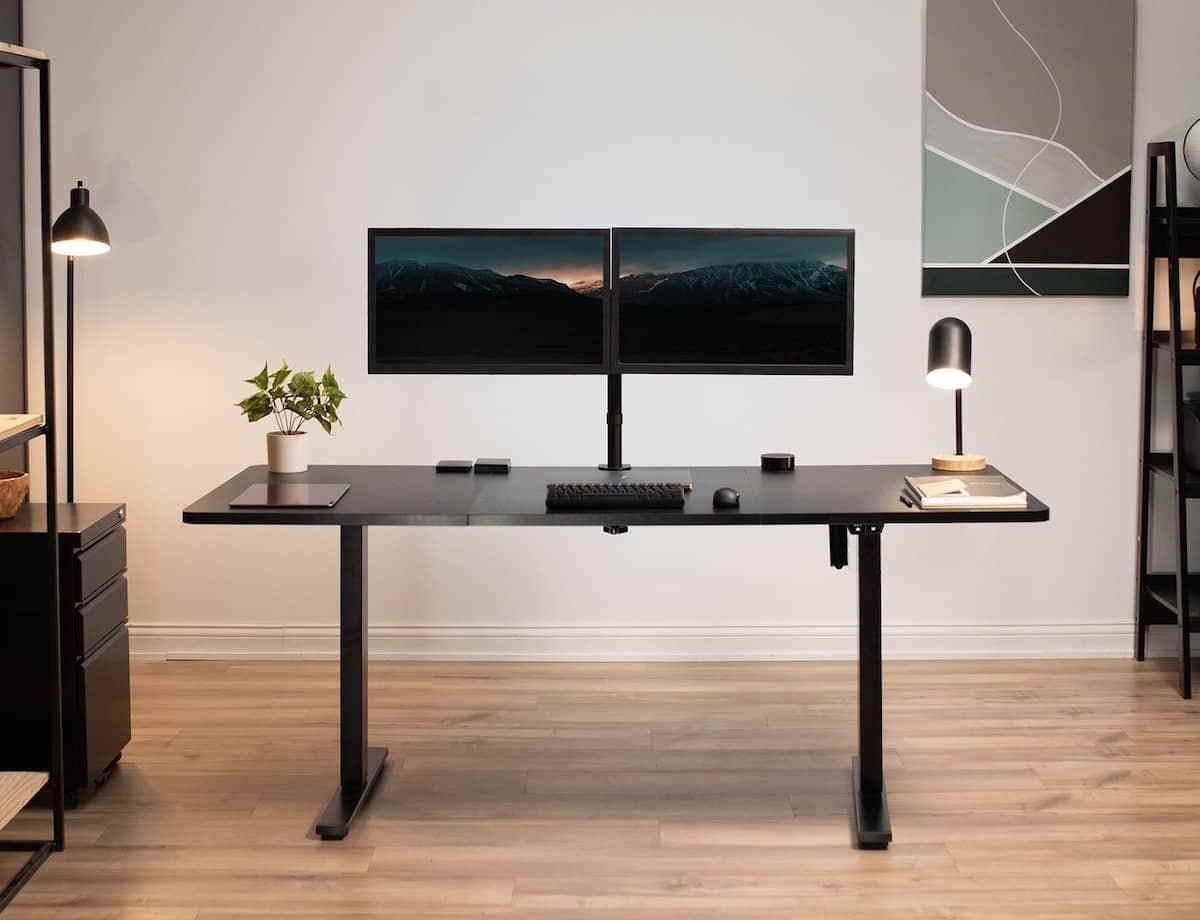VIVO newest standing desk with one of largest available desktops