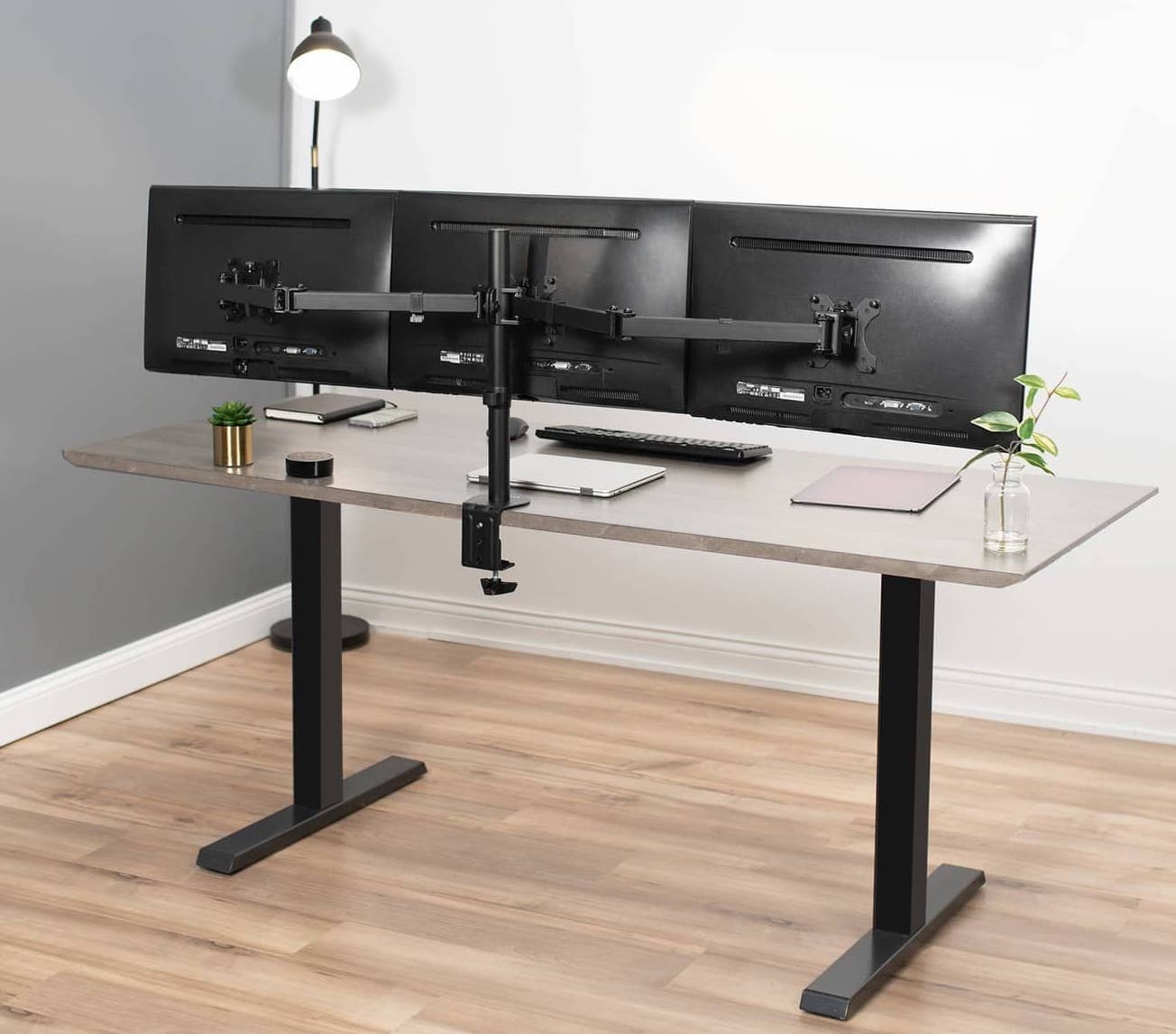 dual or single monitor stand setup