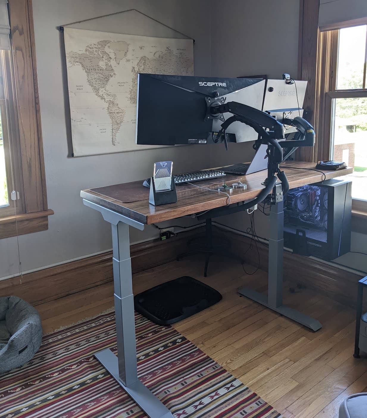 monitor stand with standing desk