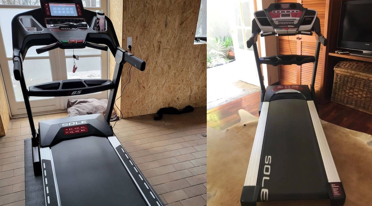 the treadmill sole f85 running at home