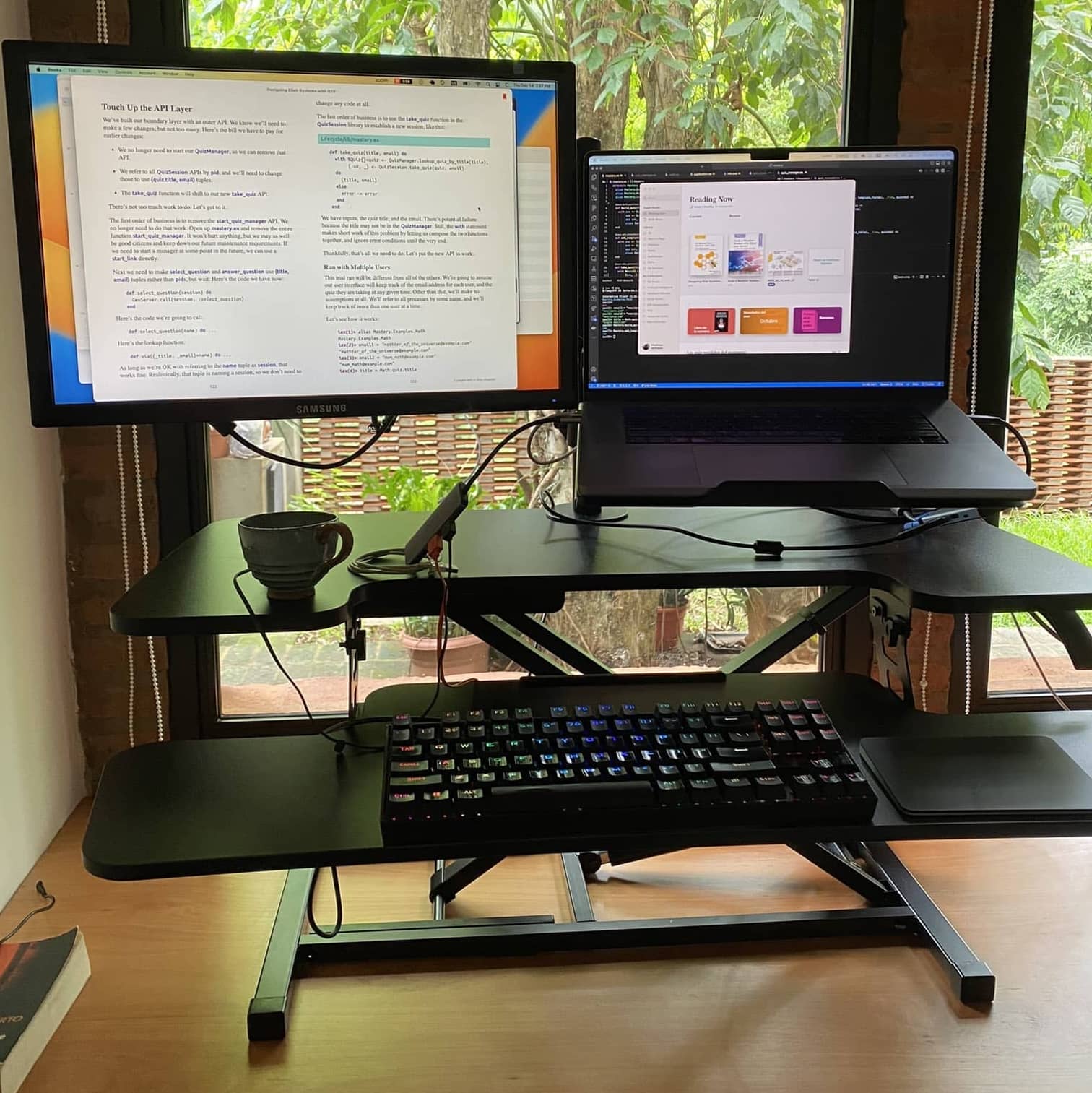 ergonomics with a standing desk converter